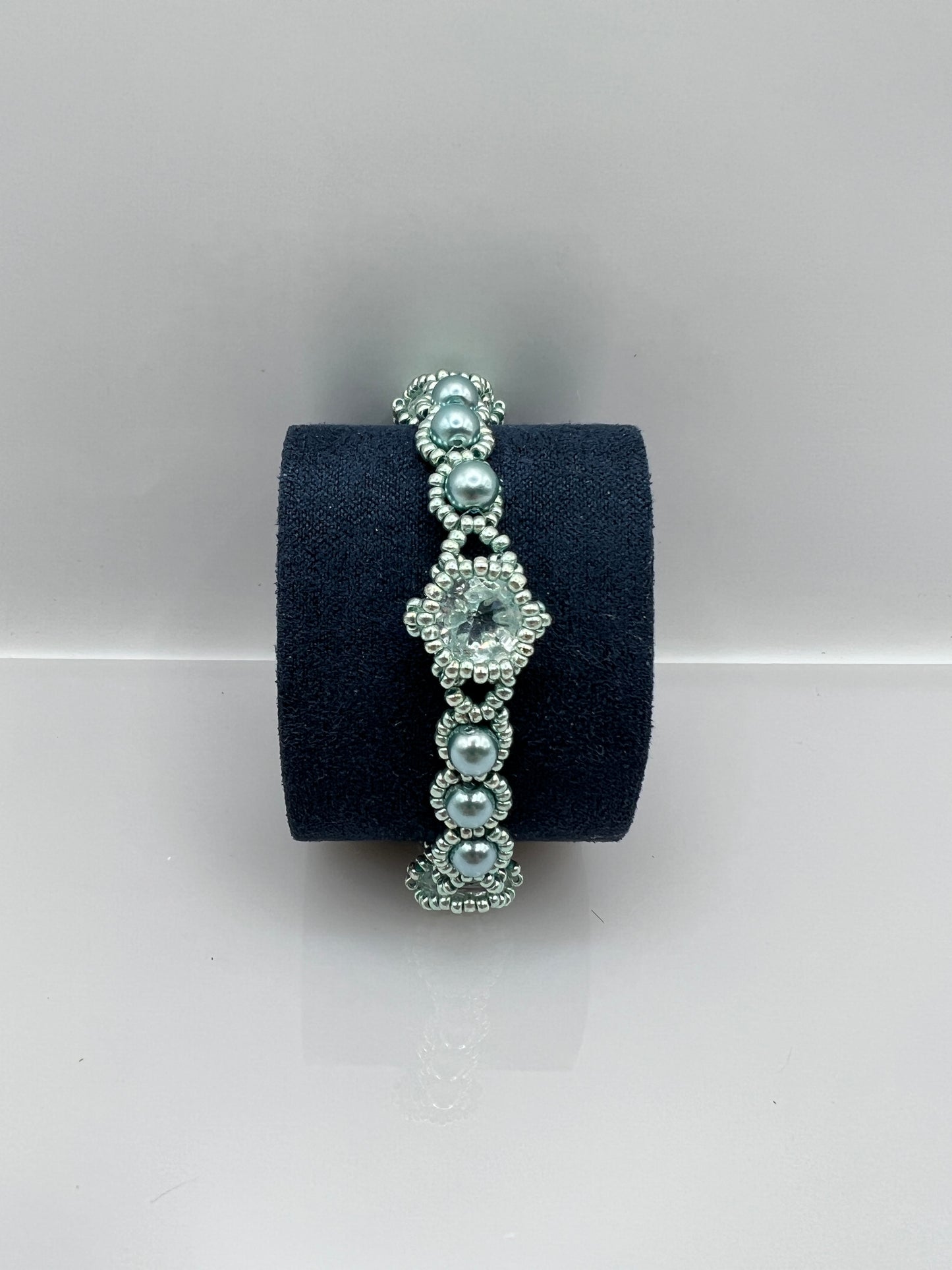 Armband "SEA-GREEN PEARL DIAMOND"