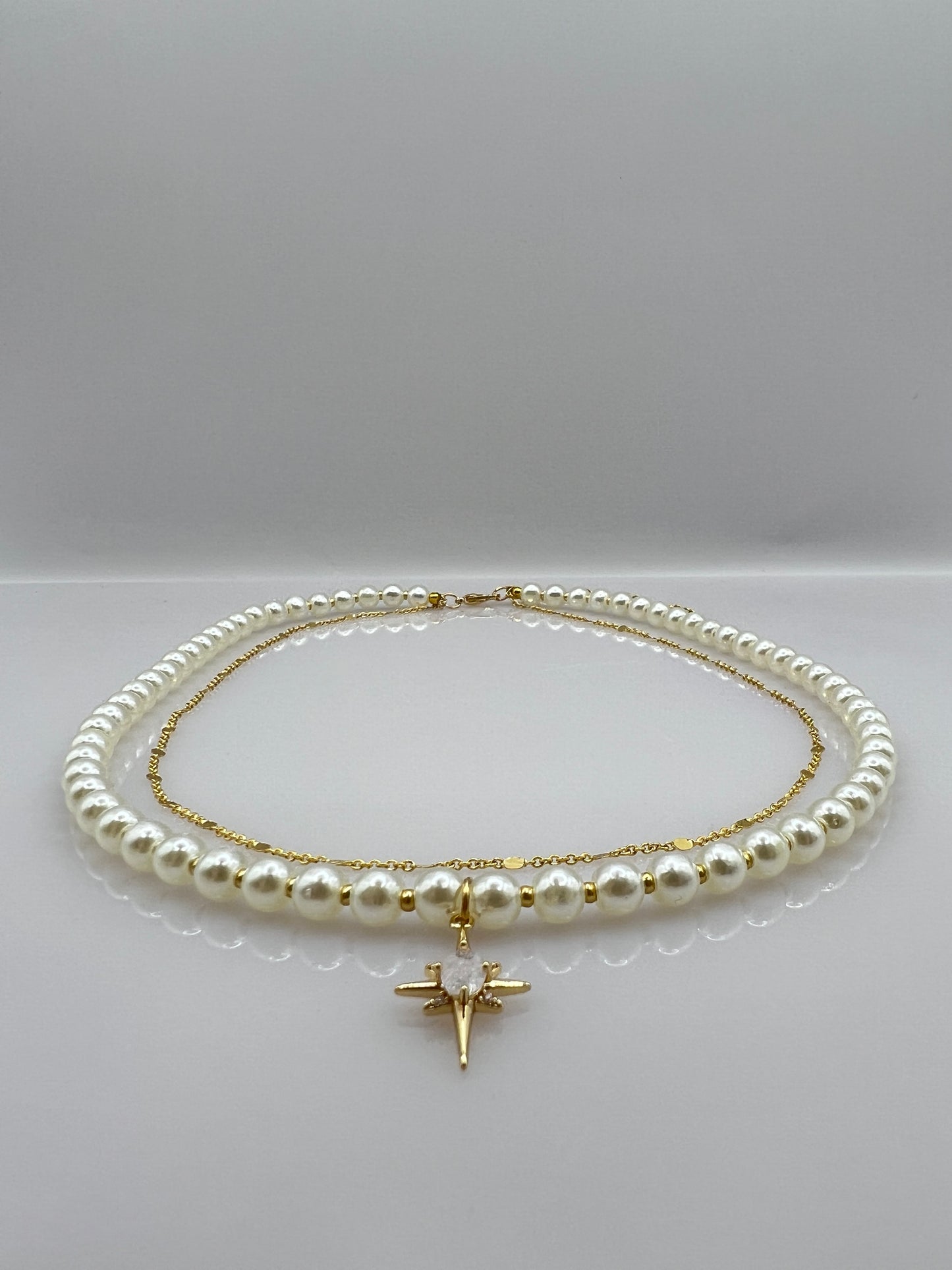 Halskette "GOLD PEARL STAR"