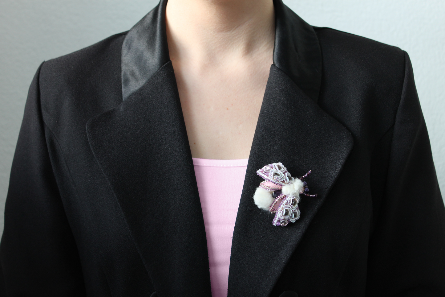 Brosche "PURPLE BEETLE"