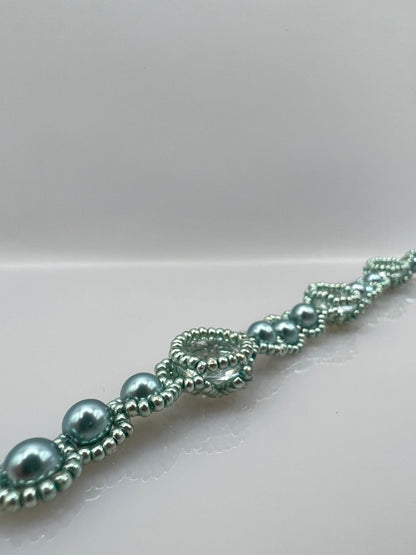 Bracelet "SEA GREEN PEARL DIAMOND"