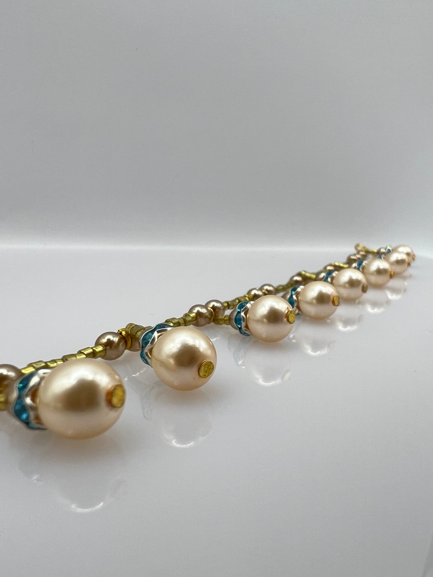 Ankle chain "PEARL BELLS"