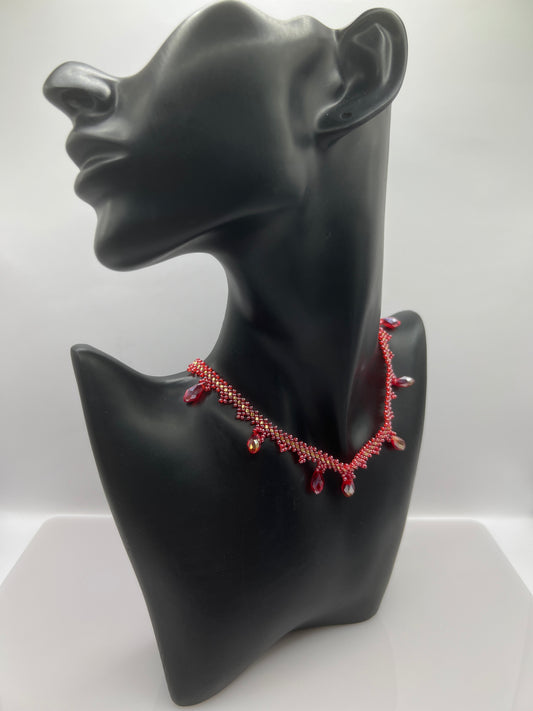 Halskette "RED-FIRE RAIN CHOKER"