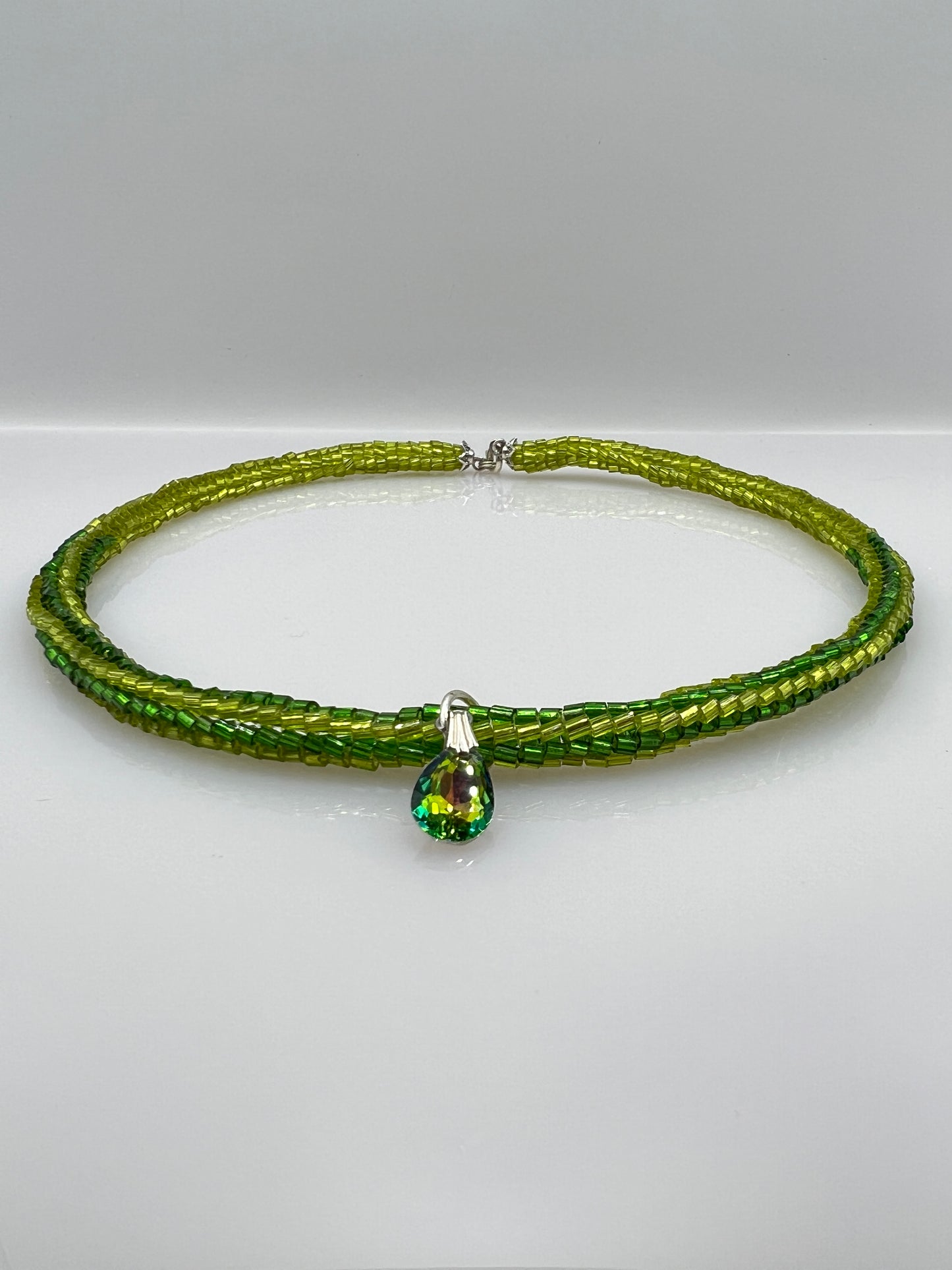 Halskette "GREEN CRYSTAL CHOKER"