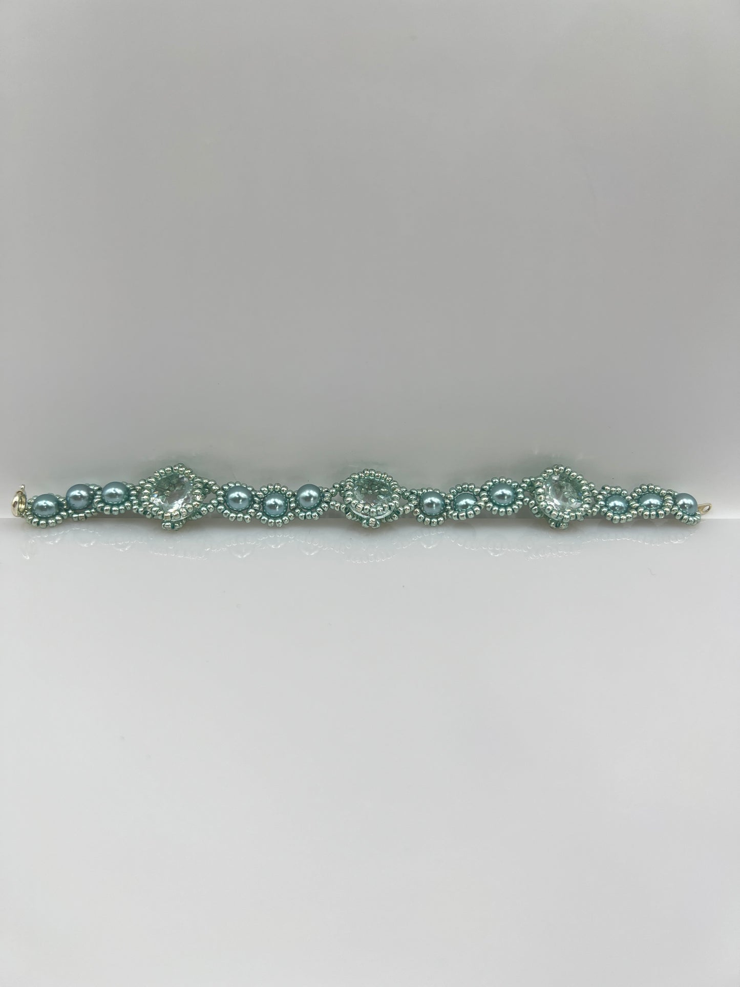 Bracelet "SEA GREEN PEARL DIAMOND"