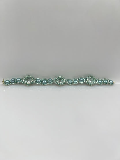 Bracelet "SEA GREEN PEARL DIAMOND"