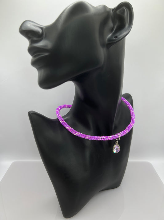 Halskette "VIOLET CRYSTAL CHOKER"