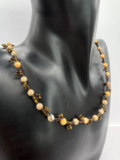 Halskette "TIGER EYE AGATE STONES"