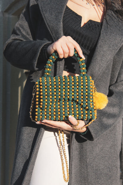 Handtasche "GOLDEN-GREEN PEARL"