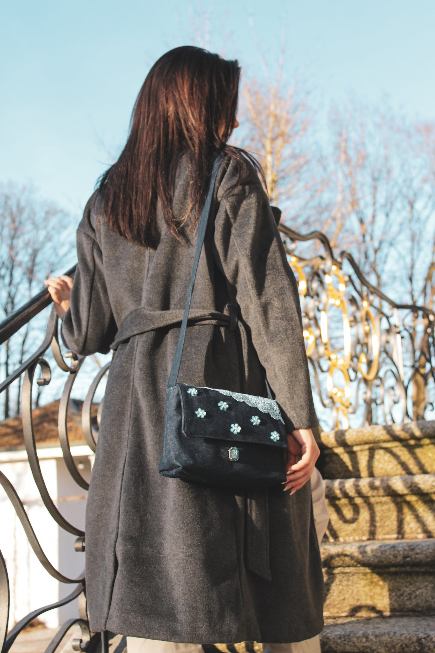 Handtasche "JEANS FLOWERS"