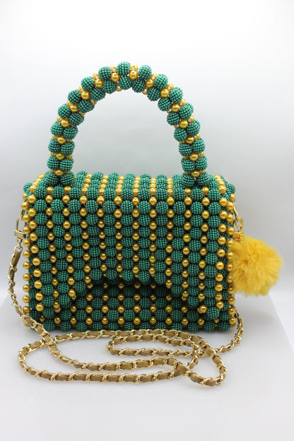 Handtasche "GOLDEN-GREEN PEARL"