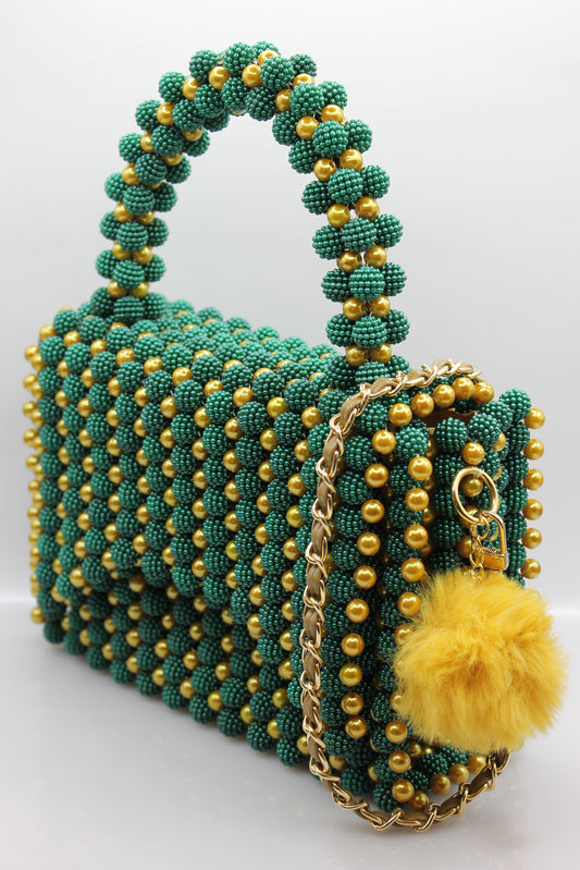 Handtasche "GOLDEN-GREEN PEARL"