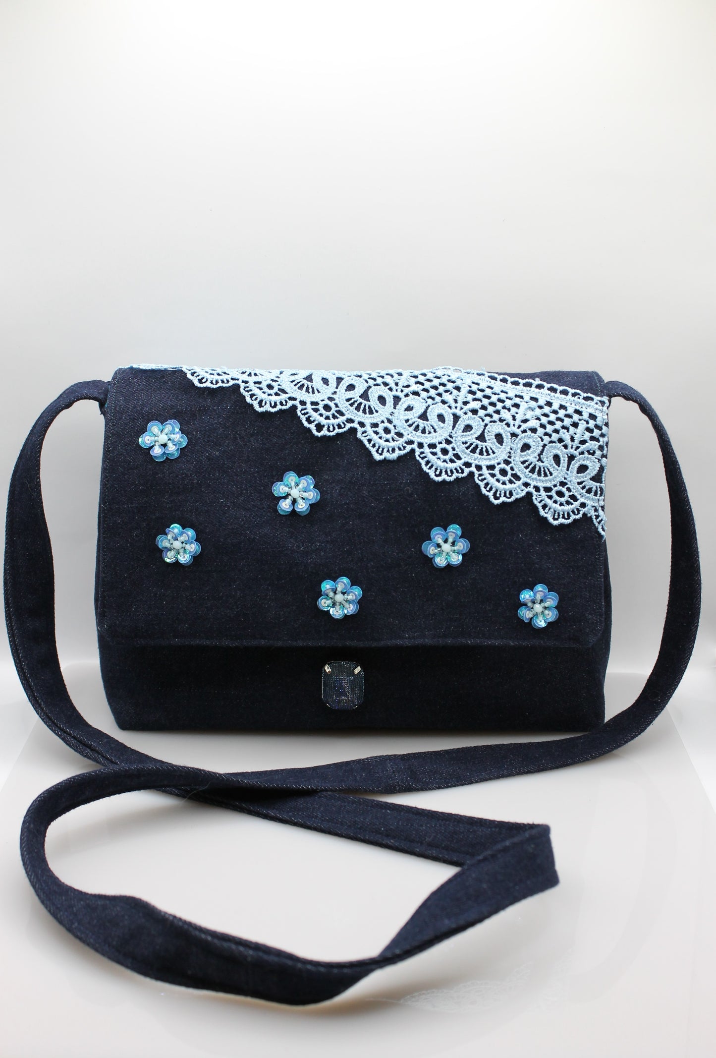 Handtasche "JEANS FLOWERS"