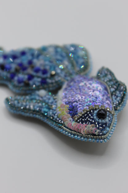 Brosche "BLUE FISH"