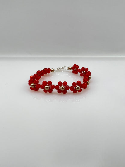 Armband "RED FLOWER"