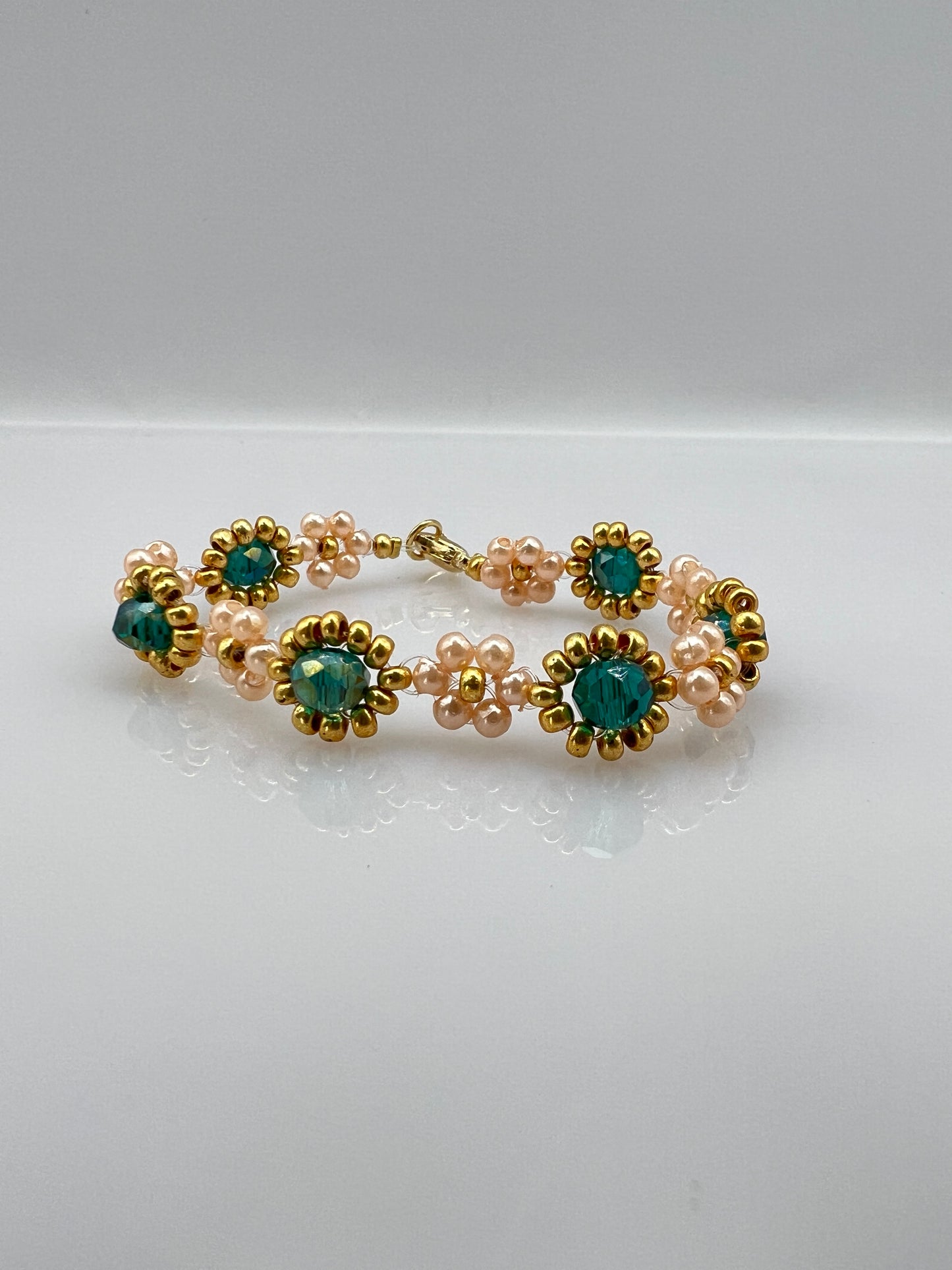 Armband "GOLD PEACH FLOWER"