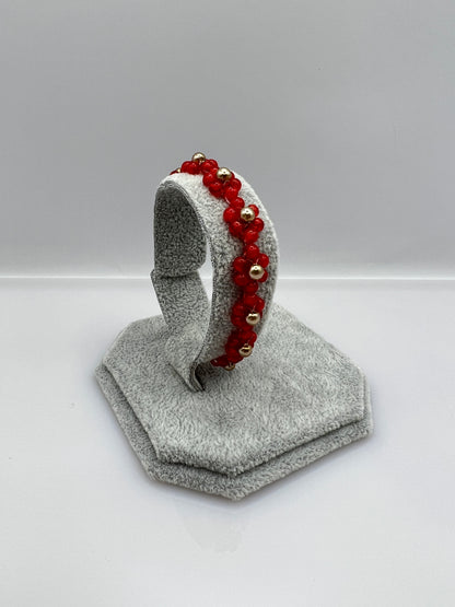 Armband "RED FLOWER"