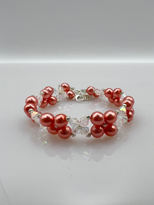 Armband "RED PEARL"